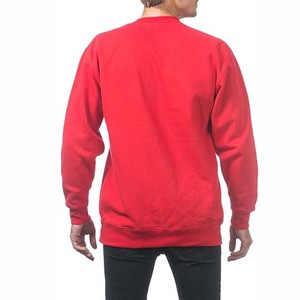 Sudadera de Felpa para Hombre, Cuello Redondo, Corte Regular, Color Rojo Sólido, Informal, de Algodón Tejido, para Otoño, MOQ Bajo, Precio Económico - Product Image 6