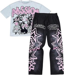 Conjunto Deportivo Impermeable Passion Streetwear 100% Algodón, Camiseta y Pantalones para Adultos Unisex, Ropa Casual de Verano - Product Image 1