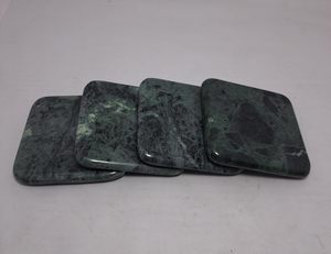 Sous-verres en marbre vert pour tasses à thé et verres à eau (taille - 3,5 x 3,5 pouces) - Product Image 2