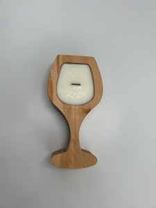 Portavelas de Madera Premium con Forma de Copa de Vino, Centro de Mesa Decorativo de Madera de Mango Rústica para Hogares Modernos - Product Image 2