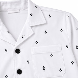 Conjunto de Pijamas de 2 Piezas para Hombre, Manga Larga, Verano, Transpirable, Poliéster/Algodón, Casual, Servicio OEM - Product Image 4