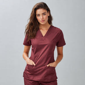 Uniformes d'infirmière en tricot de haute qualité personnalisés, blouses médicales respirantes et confortables - Product Image 1