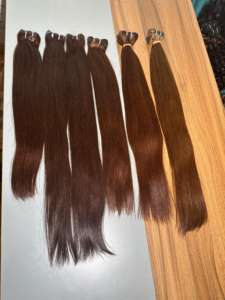 100% exportation qualité cheveux Style droit cuticules alignés et sans enchevêtrement brut non transformé vierge 100% naturel indien cheveux humains - Product Image 4