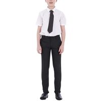 Chemise d'uniforme scolaire à manches courtes blanche pour garçons, pantalon noir et cravate, ensemble de tenue formelle personnalisée pour étudiants