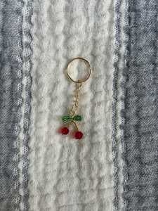 Handmade Beaded Cherry Keychain Cute Fruit <b>Bag</b> <b>Charm</b> Mini Pendant Key Ring Gift Custom Logo Wholesale Supplier - Product Image 4