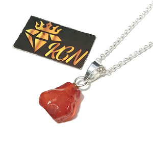 Natural Raw Carnelian <b>Pendant</b> <b>Solid</b> 925 Sterling Silver Handmade Rough Carnelian Gemstone <b>Pendant</b> Necklace Gift Jewelry - Product Image 1