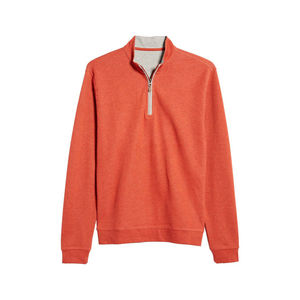 Most Demanding <b>Men's</b> <b>Orange</b> Quarter Zipper Pullover <b>Sweatshirt</b> Regular Fit Cotton Fabric Breathable Lightweight Hoodie For <b>Men</b> - Product Image 1