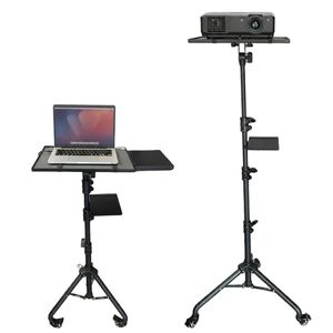 Carrito Portátil Ajustable para Laptop de 29.5 a 71 Pulgadas con Soporte para Teléfono, Soporte para Proyector y 2 Estantes - Product Image 1