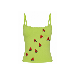 Camiseta sin mangas verde oliva para mujer con cuello halter, bordado floral y cuentas en la parte delantera, estilo casual, tela de algodón transpirable. - Product Image 5