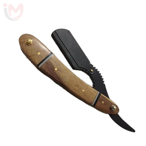 Wooden Handle Single <b>Blade</b> <b>Razor</b> Stainless Steel <b>Blade</b> For Barber Shop Use - Product Image 3