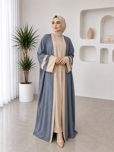 Stylish Middle Eastern Modest Wear Abaya Collection Loose Fit Batwing Sleeve Arabic Abaya <b>Dress</b> Modern Arabic <b>Kaftan</b> Style Maxi - Product Image 1