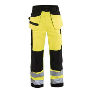Men's Hi Visibility <b>Work</b> <b>Pants</b> Polyester <b>Black</b> White Blue Red Reinforced Knees Reflective Stripes CE Certified Needle Detection - Product Image 5