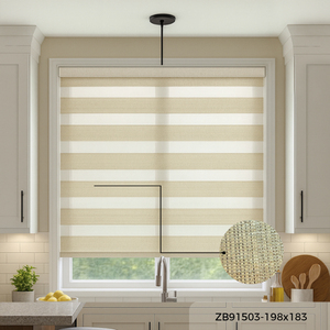 Mejor Proveedor de Persianas Zebra, 50% de Protección Solar, Color Marrón Grisáceo ZB91503 198x183cm, para Hogar y Oficina, Malasia, Superventas, Calidad OEM B2B - Product Image 1