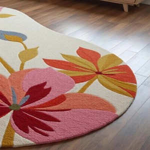 Abstract Colorful Area Rug Irregular Shape Modern Artistic Hand Tufted Carpet Vibrant Designer Rug for Livingroom Bedroom Decor - Product Image 2
