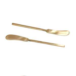 Cuchillo para Mantequilla de Acero Inoxidable Dorado, Cuchillo de Mesa Premium para Uso en Restaurantes y Hoteles, Cubertería - Product Image 1