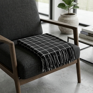 Mura Square <b>Throw</b> <b>Black</b> Woven Soft Fabric Solid Long Lightweight Decorative <b>Throw</b> <b>Blanket</b> Home Textile Scarves Shawls Sofa Cover - Product Image 5