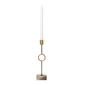 Porte-bougie en aluminium doré style nordique, aspect ruban, pour décorations d'anniversaire, de fêtes et de mariage - Product Image 6