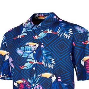 Camiseta hawaiana personalizada para hombre, cosida a mano, informal, antiarrugas, transpirable y cómoda, para adultos. - Product Image 2