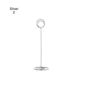 Silver Metal <b>Table</b> Number Holder: Wedding Reception Decor (22 cm) - Product Image 2