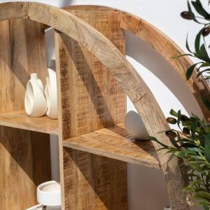 Librería Redonda de Madera Vandana Vesta Zenova, Mueble de Almacenamiento Circular de Madera Maciza de Diseño Moderno - Product Image 4