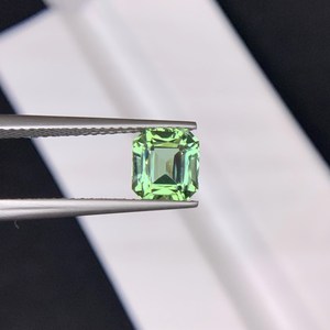 Pierre précieuse naturelle de tourmaline verte, pierre brute facettée pour la fabrication de bijoux, cristal de tourmaline - Product Image 5