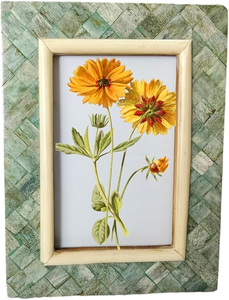 Cadre photo vertical carré en MDF décoratif fait main FAIZA CRAFT FC-9221 avec incrustation d'os, impression UV, étanche, impression personnalisée, ivoire - Product Image 2