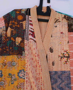 Bata Kimono de Algodón 100% Suave y Transpirable con Estampado de Bloques y Dibujos Animados Naaz para Mujer, Camisón de Verano Hecho a Mano con Cintura Elástica ODM - Product Image 2