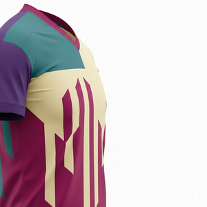 Men's V-Neck Geometric Soccer Jersey Short Sleeve Moisture Wicking Polyester All Seasons Athletic Fit - Product Image 4