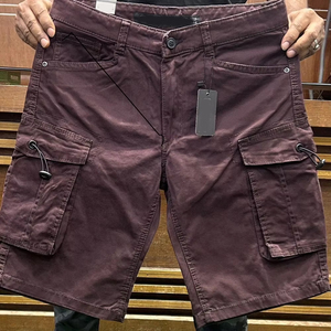 All Seasons Eco-Friendly Cotton Spandex Casual Recycled Material Autumn Breathable 8 & 6 Pockets Men's <b>Cargo</b> Summer Shorts - Product Image 1