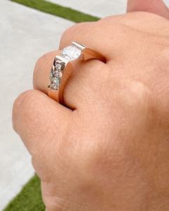 0.50CT Round Cut Diamond Wide Band <b>Ring</b> Solitaire Lab Grown 14K Yellow <b>Gold</b> For Unisex Birthdays Wishes Gift For Mom <b>Dad</b> - Product Image 2