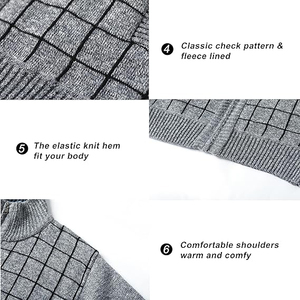 Cardigan zippé pour homme, col montant, tricoté, doux et chaud, décontracté, personnalisé, pour l'hiver - Product Image 5