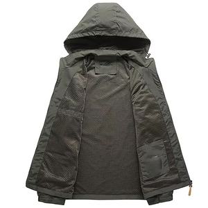 2024 a prueba de viento de moda a prueba de agua etiqueta personalizada Zip up con lluvia chaqueta al por mayor Logo exterior cremallera 100% poliéster - Product Image 6