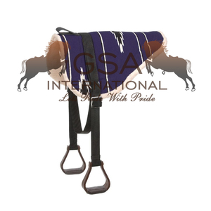 Couverture de selle en coton style Navajo avec doublure en polaire, tapis de selle sans sellette pour l'équitation et l'entraînement des chevaux - Product Image 4