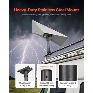 Kit di Montaggio Starlink per Camper in Acciaio Resistente con Angolo Regolabile a 360 Gradi, Tubo Extra Corto Gen 3 con Starlink Extra Corto - Product Image 2