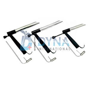 ชุดเครื่องมือตรวจกล่องเสียงแบบแมนนวล Dynaintl Silver คุณภาพสูง ระดับ Class I พร้อมฐานวางกล้องตรวจกล่องเสียงขนาดเล็ก ได้รับการรับรองมาตรฐาน CE สำหรับหู คอ จมูก - Product Image 5