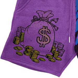 Pantalones Cortos Personalizados para Hombre con Estampado Gráfico, Estilo Urbano, Color Morado, Proveedor Mayorista OEM, Fabricante al por Mayor - Product Image 3