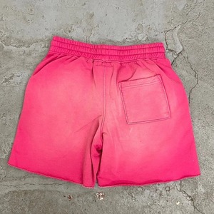Shorts de sport personnalisés pour hommes, délavés à l'acide, de haute qualité, style vintage usé, taille mi-haute, effet soleil délavé, 100% coton peigné - Product Image 3