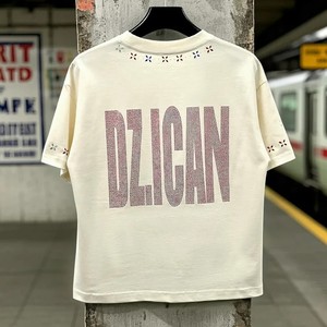 เสื้อยืดโอเวอร์ไซส์ทรงบ็อกซี่ ฮิปฮอป ผ้าฝ้ายสำหรับฤดูร้อน ตกแต่งด้วยโลโก้ประดับเพชรคุณภาพสูงจาก Qianshi สำหรับผู้ชาย - Product Image 6