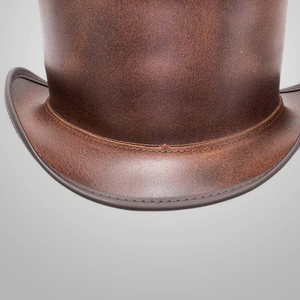 Premium Handcrafted Digital Printing <b>Leather</b> Cowboy Hat Adjustable <b>String</b> European American Style Outdoor Sun Hat Adults Unisex - Product Image 4