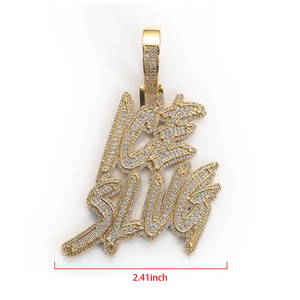 Collar con Colgante de Diamante Moissanite, Acabado Dorado, Joyería Hip Hop, Regalo - Product Image 4