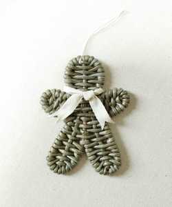Hanging Ornament Small Rectangle Rustic Christmas Tree Decor - Product Image 3