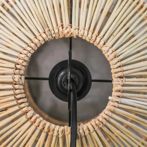 Boho Pendentif Lumière Rotin Abat-Jour Fabriqué À La Main Naturel Décor À La Maison Fournisseur En Gros En Vrac Prêt Stock Vietnam - Product Image 3