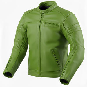 Chaqueta de Cuero Sintético PU para Hombre, Estilo Motero, Negra, de Invierno, con Cuello Alto, Resistente al Viento, Personalizada, de Alta Calidad, al por Mayor - Product Image 1