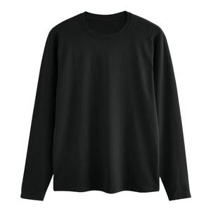 T-shirt en coton à manches longues, streetwear pour homme, respirant, décontracté, coupe ample, fabricant OEM - Product Image 1