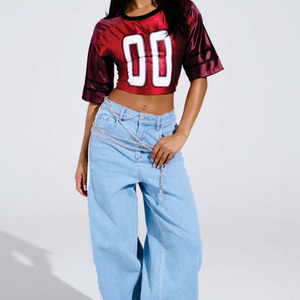 เสื้อฟุตบอลอเมริกันแบบสั่งตัดเย็บพิเศษ ผ้าโพลีเอสเตอร์ แขนสั้น ออกแบบหมายเลขได้ตามต้องการ ระบายอากาศได้ดี รับผลิตแบบ OEM ODM ขายส่งสำหรับสหรัฐอเมริกา - Product Image 2