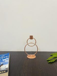 Modern Brass <b>Candlestick</b> <b>Holder</b> with Double Ring Design for Home Decoration - Product Image 5