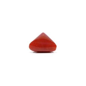Natural Red Coral Oval Cabochon 8.7 Carat Loose Gemstone 8x10mm for Fine Jewelry - Product Image 3