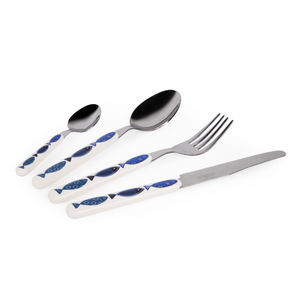 Set di Posate Excelsa 24 Pezzi in Acciaio Oceanico Multicolore con Design a Pesce - Product Image 2