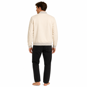 Stylish varsity jacket delivering soft warmth durable performance and sporty sophistication for fashionable casual outerwear use - Product Image 3