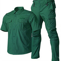 Uniforme de Guardia de Seguridad de Verano, Color Verde, Elegante, Personalizado, Unisex, de Alta Calidad, 100% Algodón, Camisa Polo de Manga Corta
